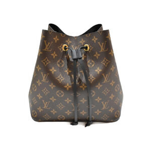 LOUIS VUITTON Neo Noe Monogram Noir Black Leather Drawstring Black Shoulder Bag